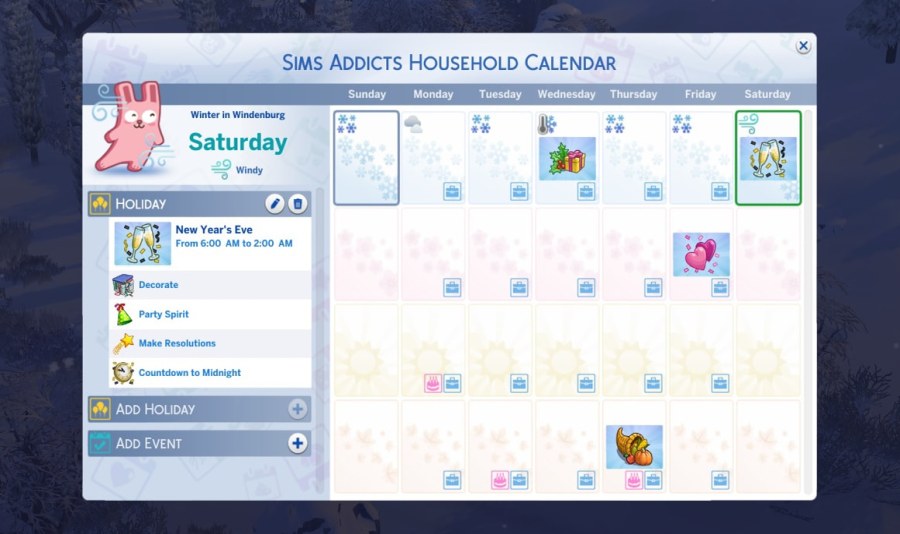 Sims 4 Seasons: ünnepek